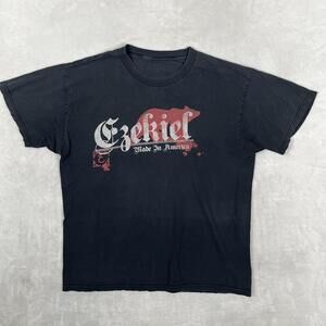 VTG Ezekiel T-Shirt Mens L Black Made In America Bear Y2K Skater Streetwear